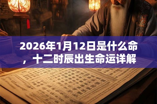 2026年1月12日是什么命，十二时辰出生命运详解