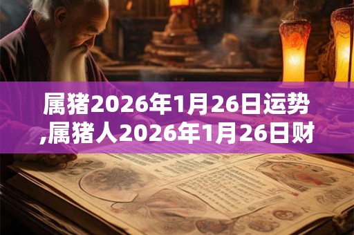属猪2026年1月26日运势,属猪人2026年1月26日财运,生肖猪2026年1月26日运势 属猪2026年1月26日运势,属猪人2026年1月26日财运,生肖猪2026年1月26日运势