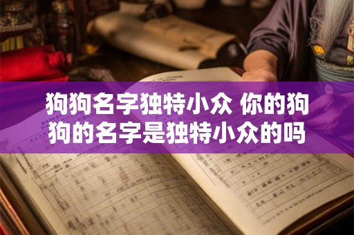 狗狗名字独特小众 你的狗狗的名字是独特小众的吗