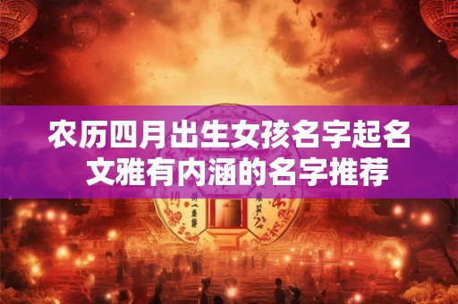 农历四月出生女孩名字起名  文雅有内涵的名字推荐