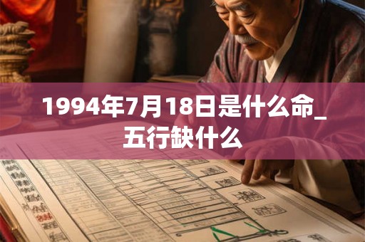 1994年7月18日是什么命_五行缺什么