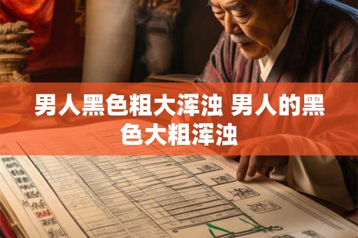 男人黑色粗大浑浊 男人的黑色大粗浑浊