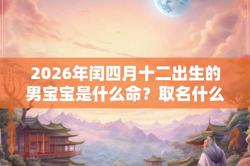 2026年闰四月十二出生的男宝宝是什么命？取名什么最好？