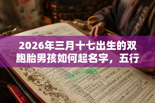 2026年三月十七出生的双胞胎男孩如何起名字，五行属什么