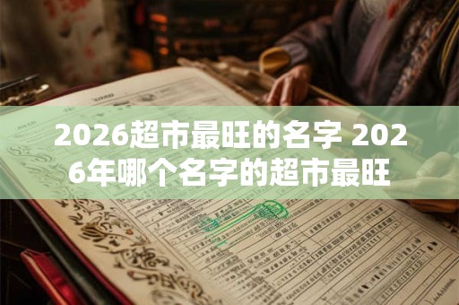 2026超市最旺的名字 2026年哪个名字的超市最旺
