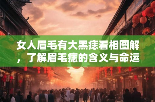 女人眉毛有大黑痣看相图解，了解眉毛痣的含义与命运