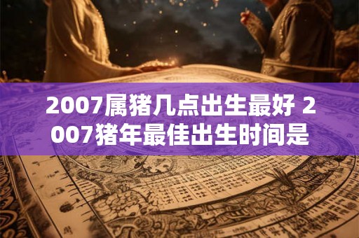 2007属猪几点出生最好 2007猪年最佳出生时间是
