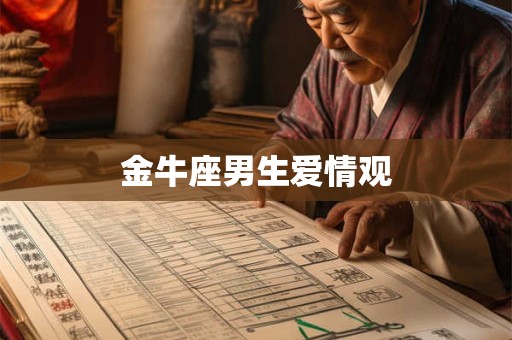 金牛座男生爱情观