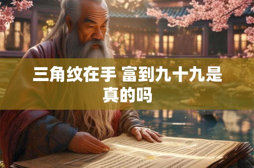 三角纹在手 富到九十九是真的吗