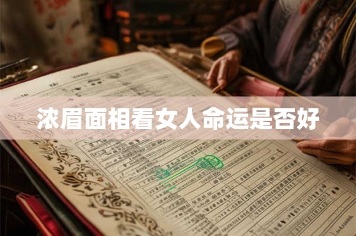 浓眉面相看女人命运是否好