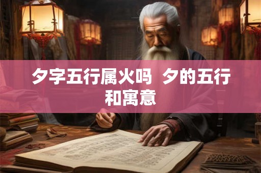夕字五行属火吗  夕的五行和寓意