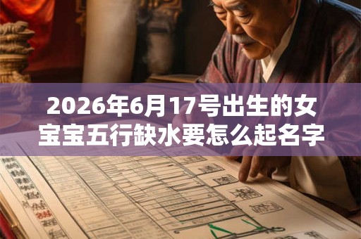 2026年6月17号出生的女宝宝五行缺水要怎么起名字