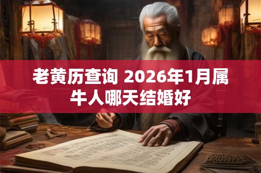 老黄历查询 2026年1月属牛人哪天结婚好