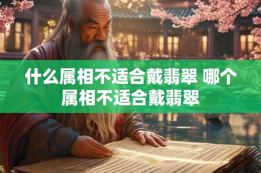 什么属相不适合戴翡翠 哪个属相不适合戴翡翠
