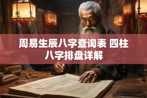 周易生辰八字查询表 四柱八字排盘详解