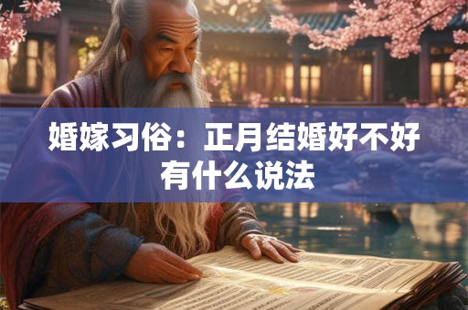 婚嫁习俗:正月结婚好不好 有什么说法 婚嫁习俗:正月结婚好不好 有什么说法