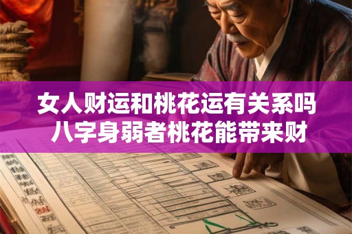 女人财运和桃花运有关系吗 八字身弱者桃花能带来财运