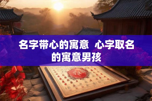 名字带心的寓意  心字取名的寓意男孩