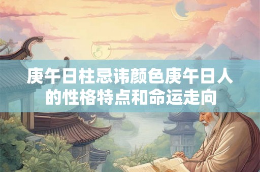 庚午日柱忌讳颜色庚午日人的性格特点和命运走向 庚午日柱忌讳颜色庚午日人的性格特点和命运走向