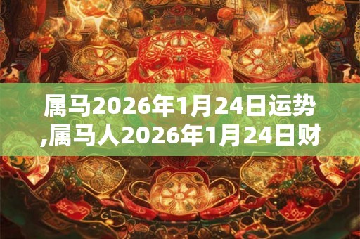 属马2026年1月24日运势,属马人2026年1月24日财运,生肖马2026年1月24日运势