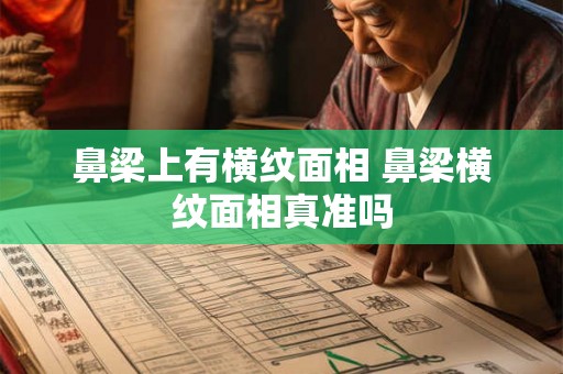 鼻梁上有横纹面相 鼻梁横纹面相真准吗