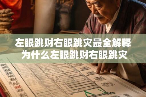 左眼跳财右眼跳灾最全解释 为什么左眼跳财右眼跳灾