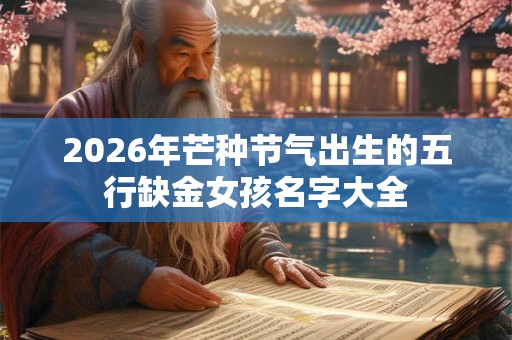 2026年芒种节气出生的五行缺金女孩名字大全