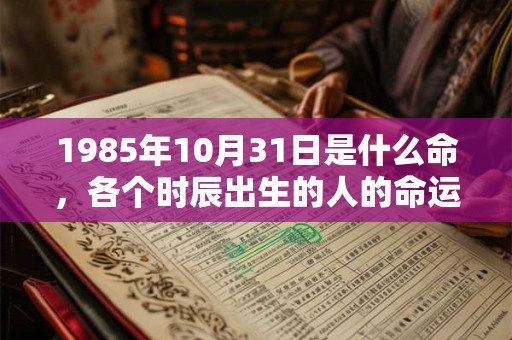 1985年10月31日是什么命,各个时辰出生的人的命运 1985年10月31日是什么命,各个时辰出生的人的命运