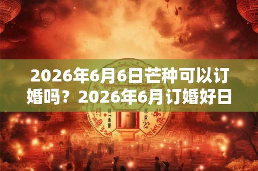 2026年6月6日芒种可以订婚吗？2026年6月订婚好日子