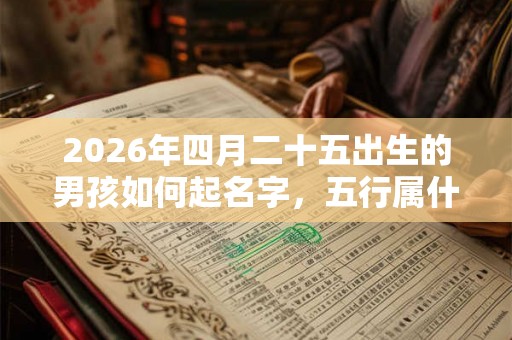 2026年四月二十五出生的男孩如何起名字，五行属什么