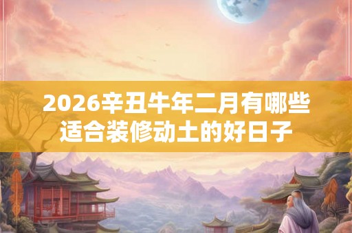2026辛丑牛年二月有哪些适合装修动土的好日子 2026辛丑牛年二月有哪些适合装修动土的好日子