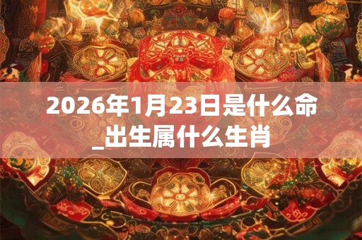 2026年1月23日是什么命_出生属什么生肖