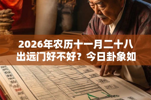 2026年农历十一月二十八出远门好不好？今日卦象如何？