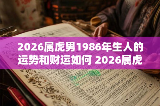 2026属虎男1986年生人的运势和财运如何 2026属虎男财运运势如何