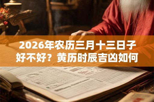 2026年农历三月十三日子好不好？黄历时辰吉凶如何？