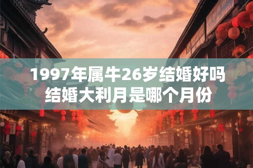 1997年属牛26岁结婚好吗 结婚大利月是哪个月份