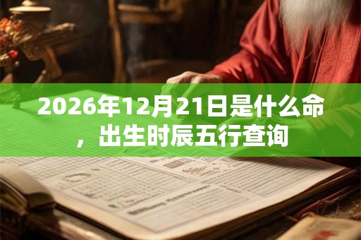 2026年12月21日是什么命，出生时辰五行查询