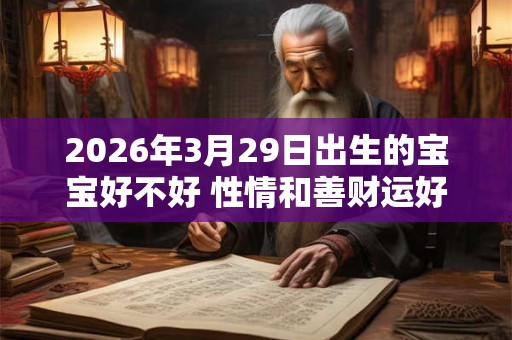 2026年3月29日出生的宝宝好不好 性情和善财运好