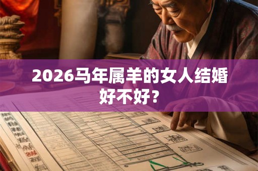 2026马年属羊的女人结婚好不好？