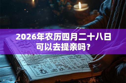 2026年农历四月二十八日可以去提亲吗? 2026年农历四月二十八日可以去提亲吗?
