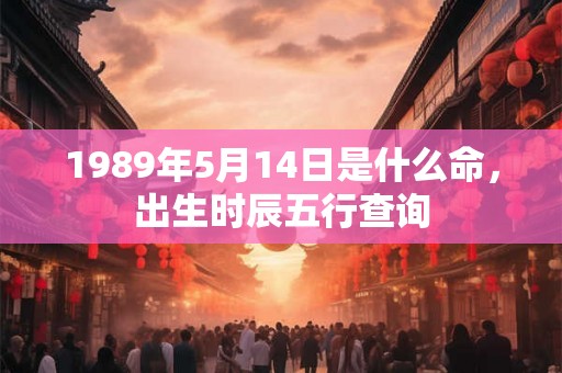 1989年5月14日是什么命，出生时辰五行查询