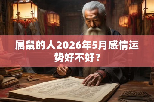 属鼠的人2026年5月感情运势好不好？
