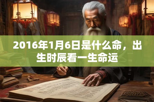 2016年1月6日是什么命,出生时辰看一生命运 2016年1月6日是什么命,出生时辰看一生命运