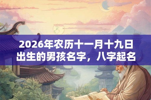 2026年农历十一月十九日出生的男孩名字，八字起名大全