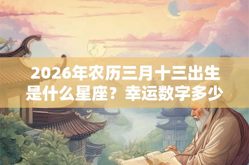 2026年农历三月十三出生是什么星座？幸运数字多少？