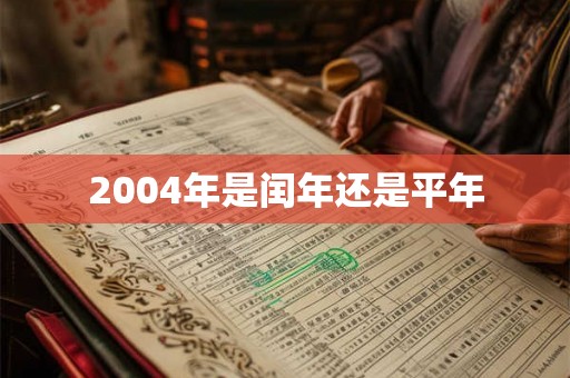 2004年是闰年还是平年 2004年是闰年还是平年