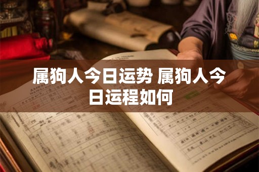 属狗人今日运势 属狗人今日运程如何 属狗人今日运势 属狗人今日运程如何