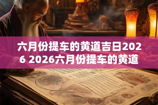 六月份提车的黄道吉日2026 2026六月份提车的黄道吉日是什么