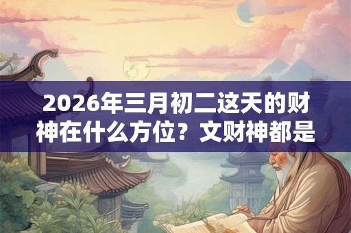 2026年三月初二这天的财神在什么方位?文财神都是谁? 2026年三月初二这天的财神在什么方位?文财神都是谁?