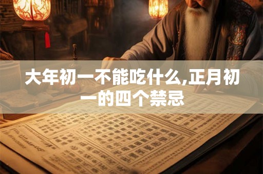大年初一不能吃什么,正月初一的四个禁忌